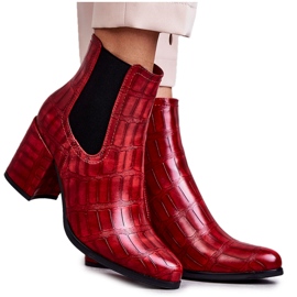 PL4 Bottes en éco-cuir serpent La.Fi 260038R-XC Rouge