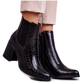 PL4 Bottes en cuir serpent La.Fi 260038B-XC Noir le noir