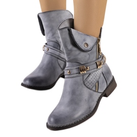Bottes grises avec inserts Irora dorés