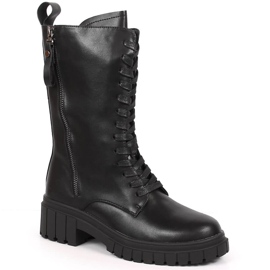 Bottes en cuir à faible isolation Artiker noires le noir