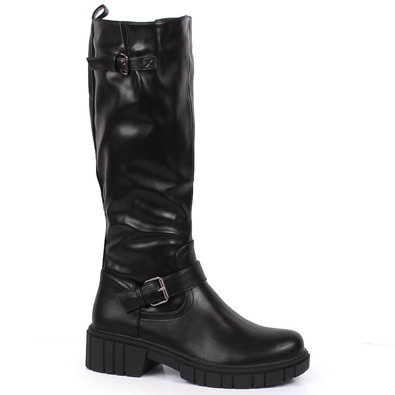 Jezzi Bottines noires pour femme à boucle ajustable Vinceza le noir