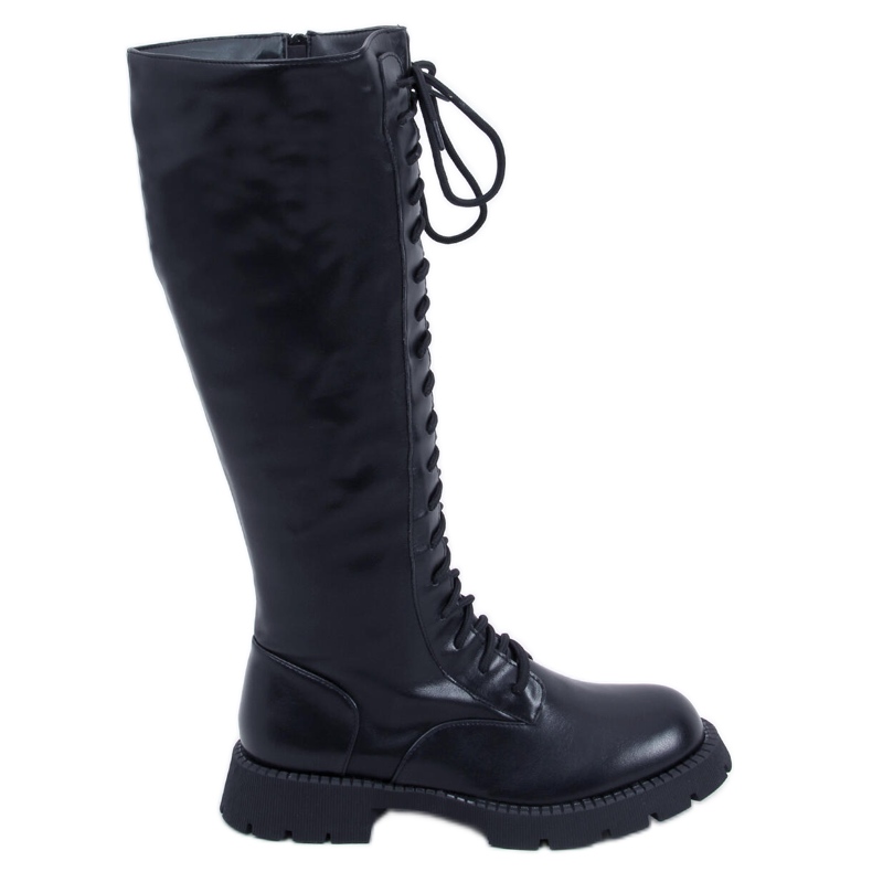 Anneli Bottes cavalières noires le noir
