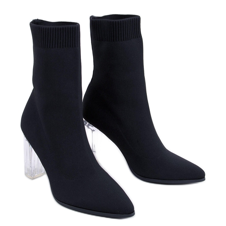 Bottines à talons hauts Carolyn Black le noir