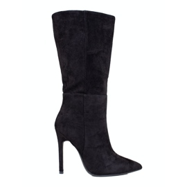 Bottines noires à talons pour femme