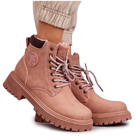 Bottes chaudes en cuir Rose Felizia Trappers Bottes chaudes en cuir Rose Felizia Trappers