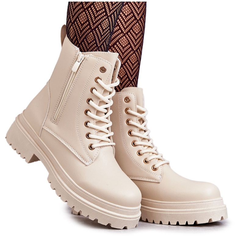 Bottes Chaudes En Cuir Pour Femme Beige Clair Dorchen Bottes Chaudes En Cuir Pour Femme Beige Clair Dorchen