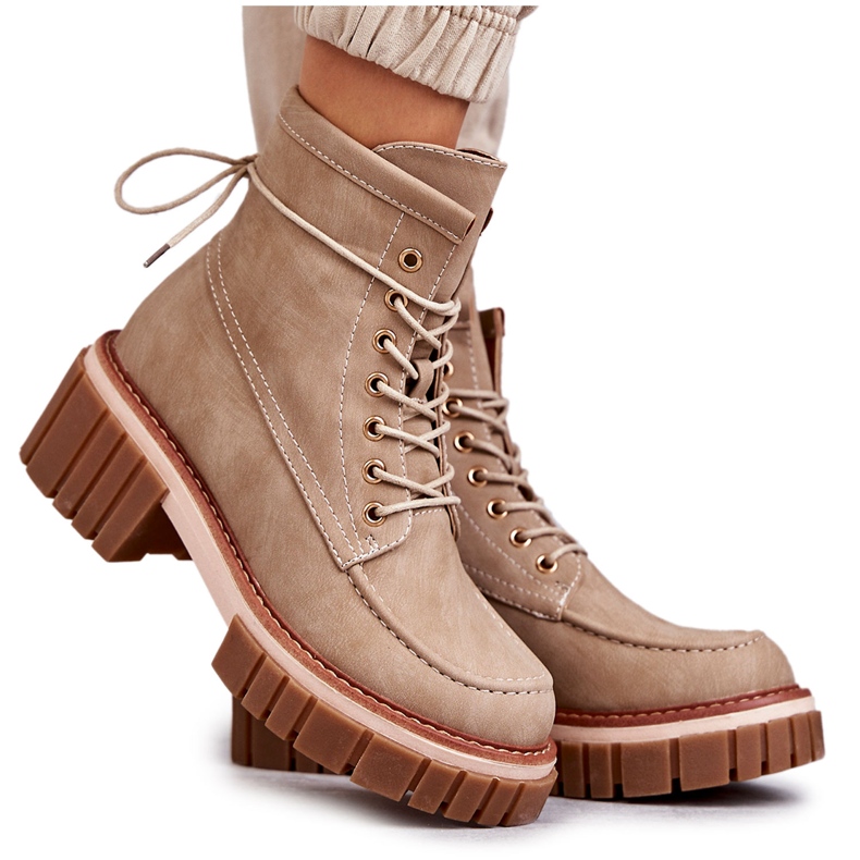 Bottes Chaudes Tendance Femme Beige Gerda