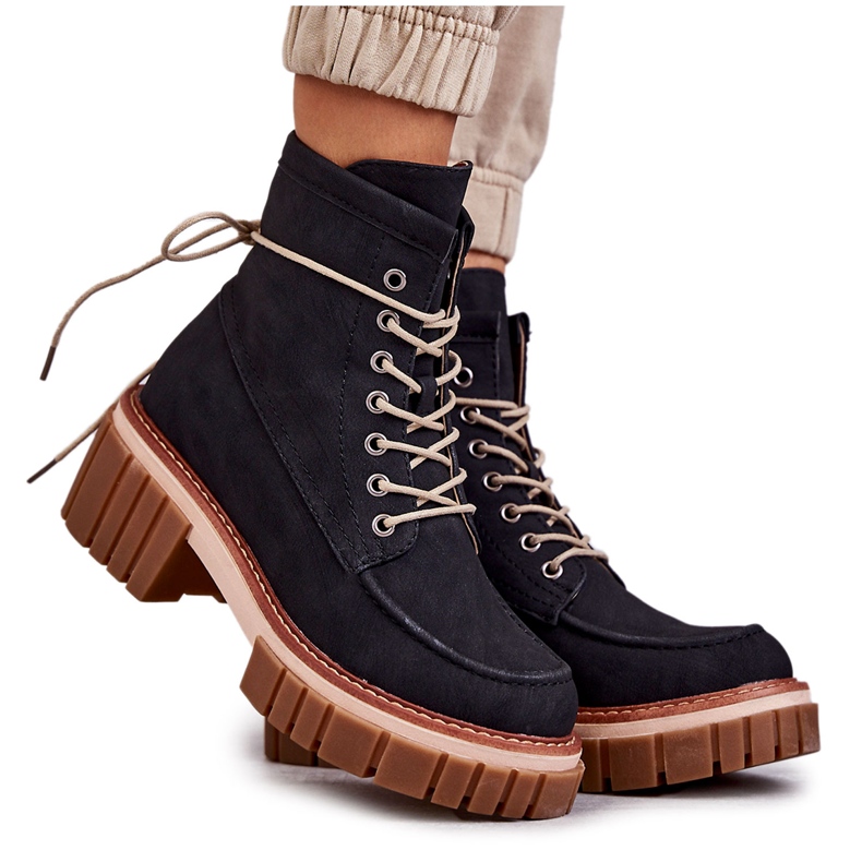 Bottes chaudes à la mode pour femmes noires Gerda le noir