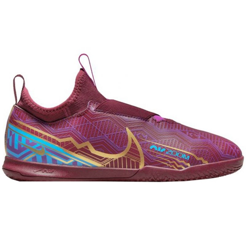 Nike Zoom Mercurial Vapor 15 Club Km Ic Jr DV0738 694 chaussures de football rouge roses et violets