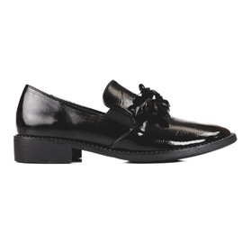 Lords en daim Shelovet pour femmes avec embellissement le noir