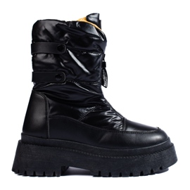 Bottes de neige pour femmes noires sur la plateforme Vinceza