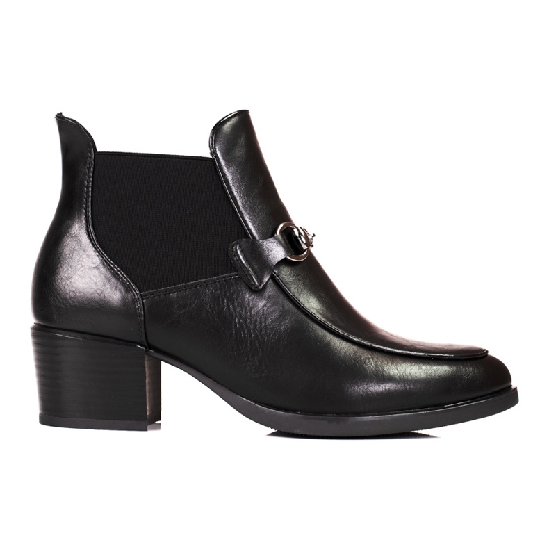 Bottines femme noires talon Jodhpur Vinceza le noir