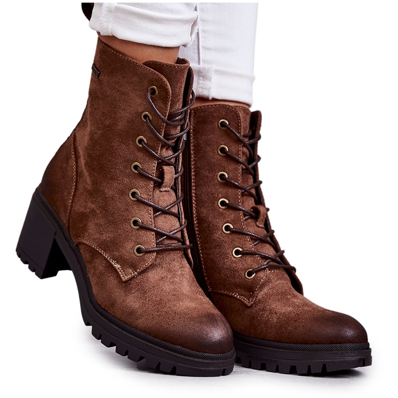 Vinceza Bottes chaudes pour femmes à talons hauts marron Grethe brun