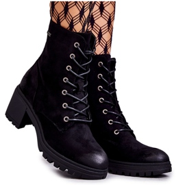 Vinceza Bottes à talon en daim pour femmes noires Grethe