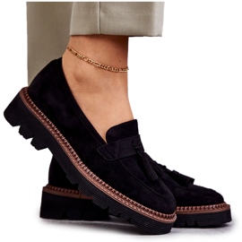 Vinceza Chaussures en daim pour femmes sur la plate-forme noire Unni le noir