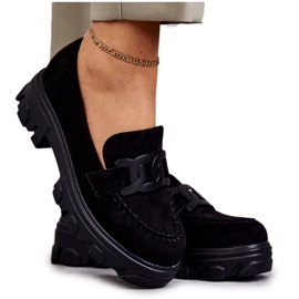 Vinceza Chaussures en daim pour femmes sur la plate-forme Janne noire le noir