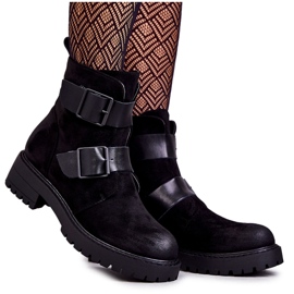 Bottines femme en daim avec fermeture éclair Noir Gritta le noir