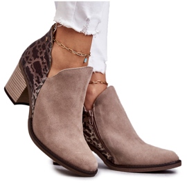 Bottes en cuir pour femmes à talon haut Maciejka Beige 04492-43 brun Bottes en cuir pour femmes à talon haut Maciejka Beige 04492-43 brun