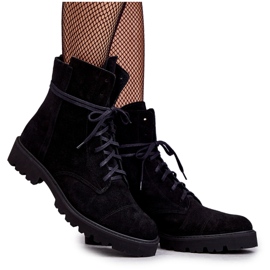 Bottines en daim à fermeture éclair Nicole 2754 Noir