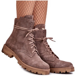 Boots en daim à fermeture éclair Nicole 2754 Marron brun