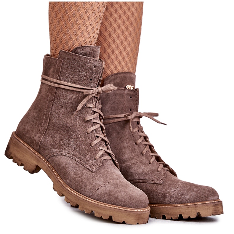Boots en daim à fermeture éclair Nicole 2754 Marron brun