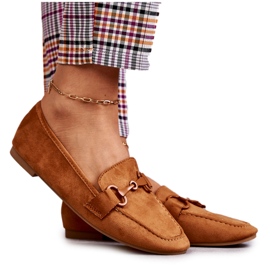 Mocassins En Daim Avec Décoration Santi Camel brun