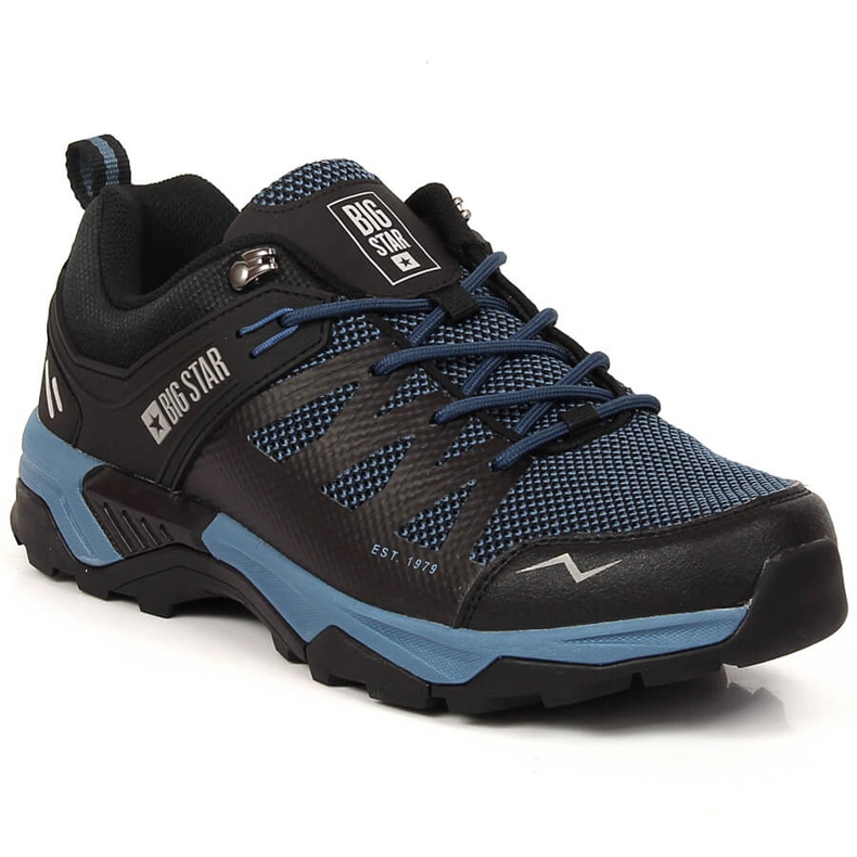 Chaussures de sport Trekking homme noir et bleu Big Star KK174106 le noir