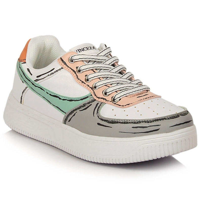 Chaussures de sport basses Vinceza multicolores blanche