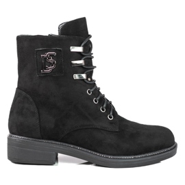 Ouvrières en daim écologique Shelovet noir