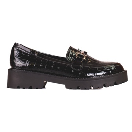 Mocassins femme sur semelle épaisse Shelovet noir