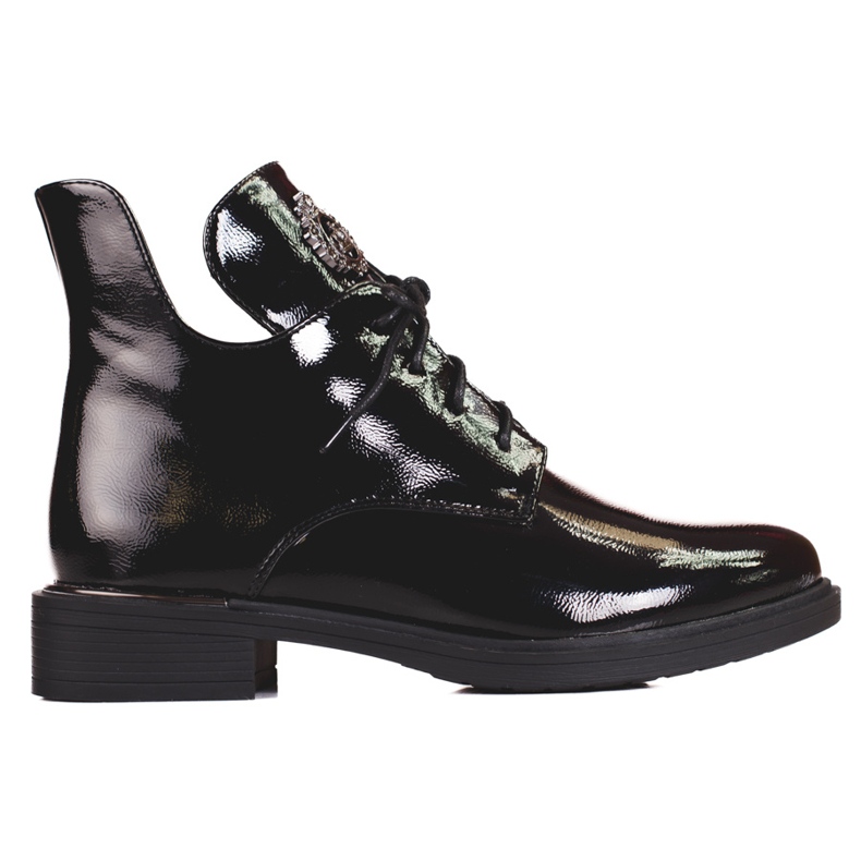 Bottes femme Shelovet avec découpe le noir
