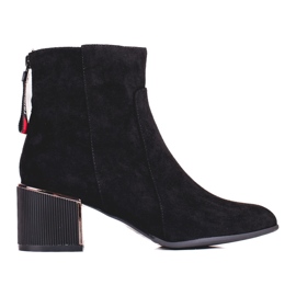 Bottes femme en daim noir Shelovet le noir