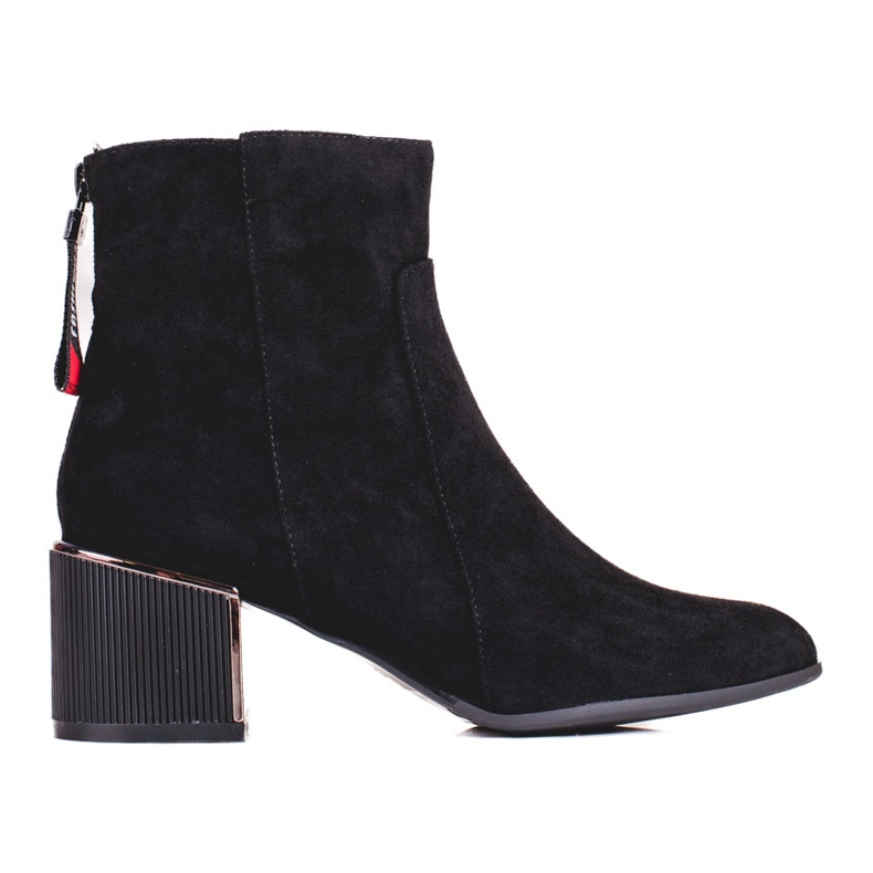 Bottes femme en daim noir Shelovet le noir