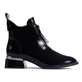 Bottines femme à petit talon Shelovet noir