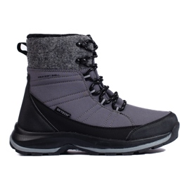 Après-ski femme gris DK à lacets le noir Après-ski femme gris DK à lacets le noir