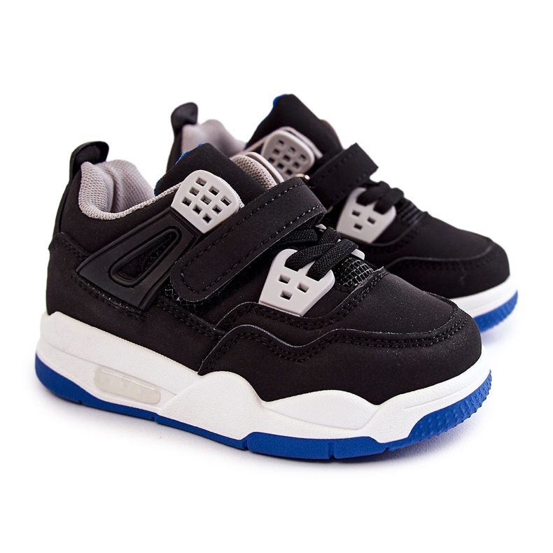 FR1 Chaussures de Sport en Cuir pour Enfant Noir et Marine Marisa le noir bleu