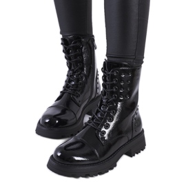 Trappeurs laqués polperro noir