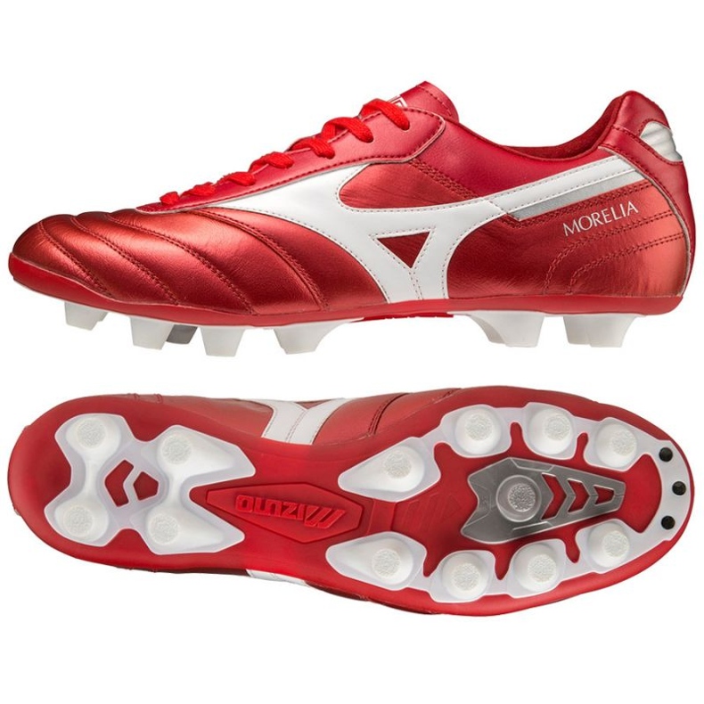 Chaussures de football Mizuno Morelia Ii Elite Md M P1GA221260 rouge oranges et rouges Chaussures de football Mizuno Morelia Ii Elite Md M P1GA221260 rouge oranges et rouges