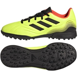 Adidas Copa Sense.3 Tf Jr GZ1378 chaussures de football jaune jaunes