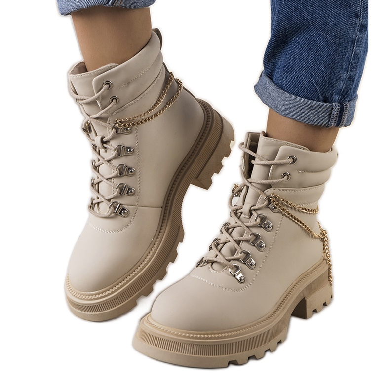 Chaussures de randonnée femme beiges Zezig