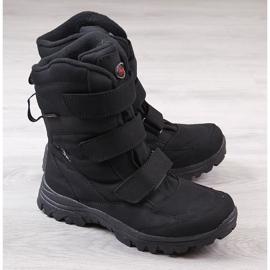 Bottes de neige trekking imperméables noires American Club