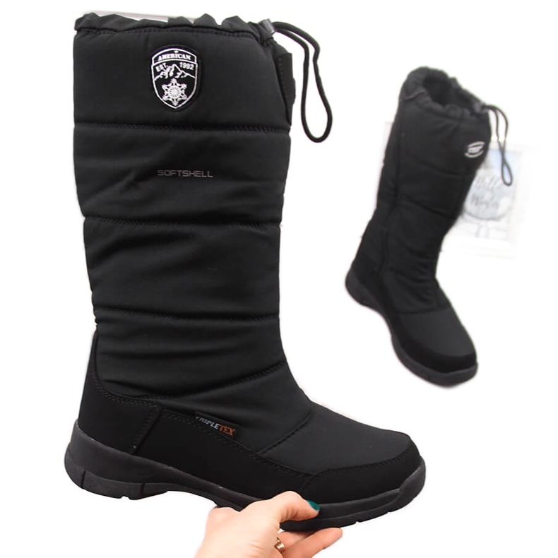 Bottes de neige imperméables American Club noires le noir Bottes de neige imperméables American Club noires le noir
