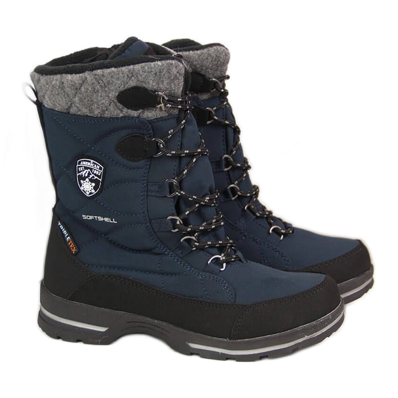Bottes de neige imperméables pour enfant bleu marine American Club