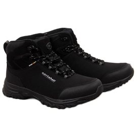 Chaussures de trekking hiver imperméables noires American Club pour hommes le noir