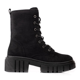 Vêtements de travail femme en daim noir Shelovet le noir