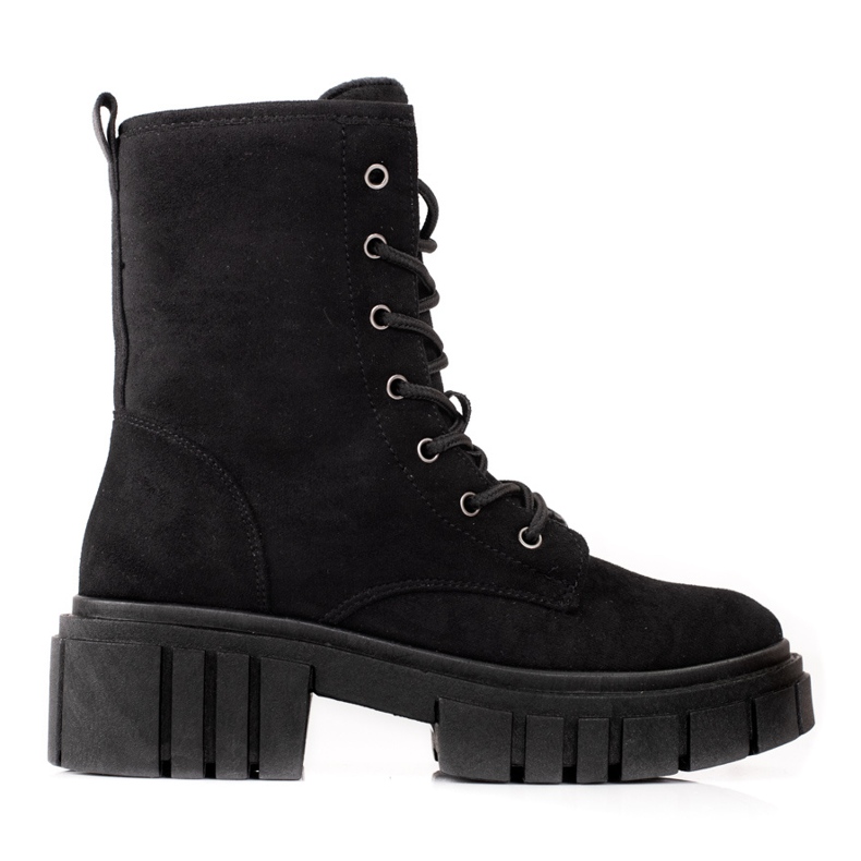 Vêtements de travail femme en daim noir Shelovet le noir