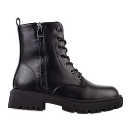 Bottines à lacets Shelovet noires pour femme