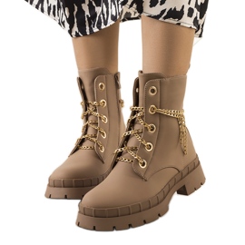 Bottes de randonnée marron avec chaîne Alcin brun