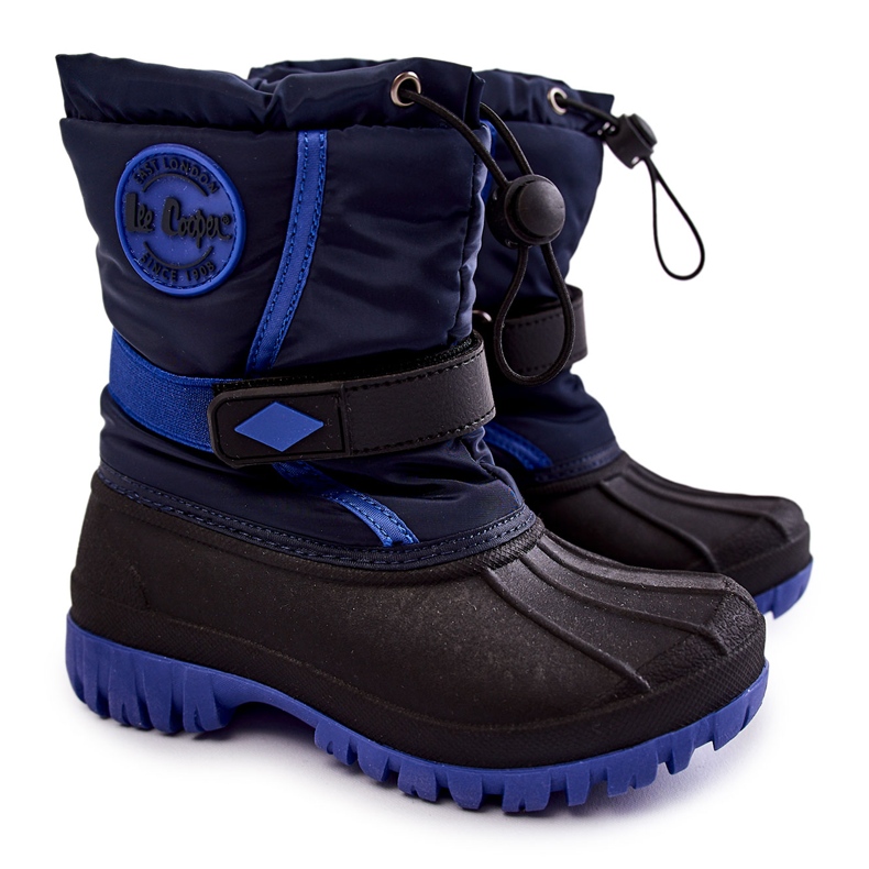 Bottes de neige chaudes pour enfants Lee Cooper LCJ-21-44-0522 Bleu marine le noir