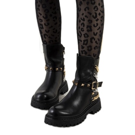 Bottines Basalto noires à ornements le noir